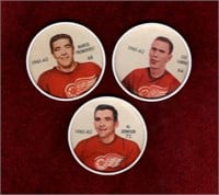 DETROIT RED WINGS 3 DIFF 61-62 SHIRRIFF COINS