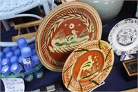 HAND PAINTED MEXICAN TERRACOTTA PLATES