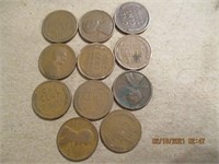 Wheat Pennies 1910's-11 ct.