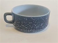 VTG ANCHOR HOCKING BLUE SPECKLED SOUP BOWL WITH