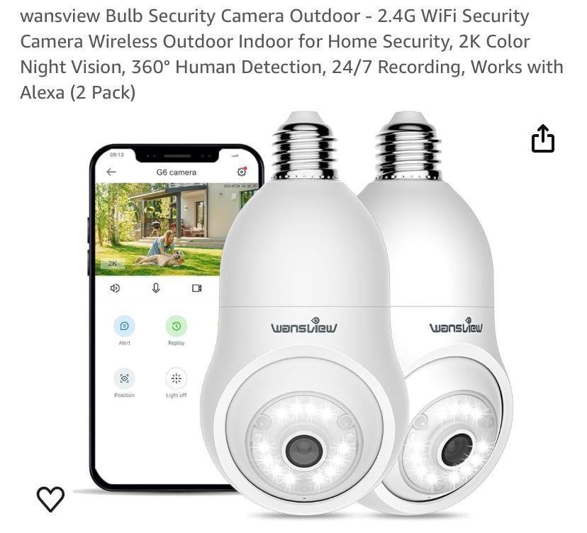 wansview Bulb Security Camera Outdoor -