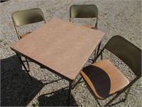 Card Table with 3 Folding Chairs (padded seats)