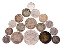Lot  - 17 Canada Historical Silver Coins = Pre 193