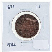 1893 Canada Large One Cent Coin MS60