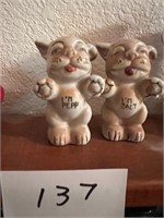 DANCING CATS SALT & PEPPER SHAKERS