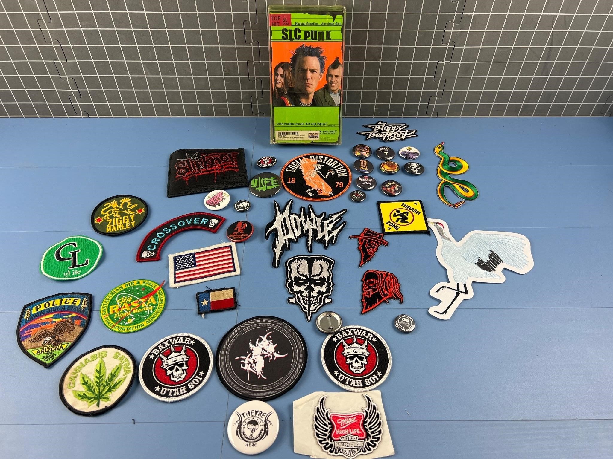 PUNK PATCHES & PINS, SLC PUNK MOVIE VINTAGE & MORE