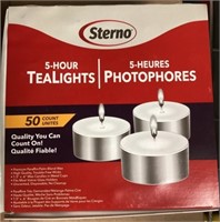 LOT OF 200 Sterno Tealight Candles 5hr Burn