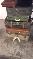 Stack of old suitcases