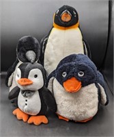 4 Pc. Penguin Plushes