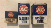 (3) Vintage NOS AC Gas Fuel Filters