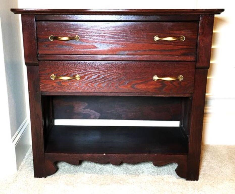 Two Drawer End Table