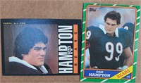 Two Dan Hampton Topps 1985 & 86 Cards