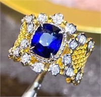 2.5ct Sri Lankan Sapphire 18Kt Gold Ring