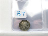 1906 S Barber Dime 90% Silver