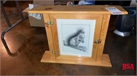 Wood Sewing Knick-Knack Cabinet