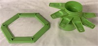 TUPPERWARE MEASURING CUPS WITH HOLDER USED