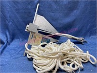 New 8-lb boat anchor with long rope