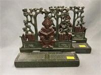 H.L. Judd Cast Metal Bookends