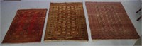 Three old Middle Eastern wool rugs