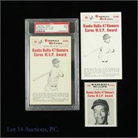 1960-1961 Nu-Card Ernie Banks MLB Cards (PSA) (3)