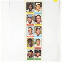 1964 Bazooka Stamps MLB Players #4 Complete Panel