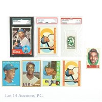 1960-1963 Topps Ernie Banks Cards (PSA/SGC) (8)