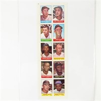 1964 Bazooka Stamps MLB Players #3 Complete Panel