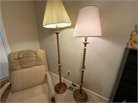 2 Adjustable Tell City Floor Lamps