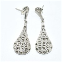 Silver Marcasite (2.5ct) Earrings