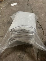 unknow  white blanket with gray in it sealed