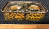 INTERESTING VINTAGE ADVERTISING TIN - CARBORUNDUM