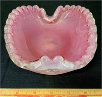 PRETTY PINK MURANO GLASS DISH - MADE IN ITALY