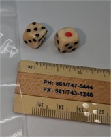 Early Cellulode 2 Pc. Dice Set
