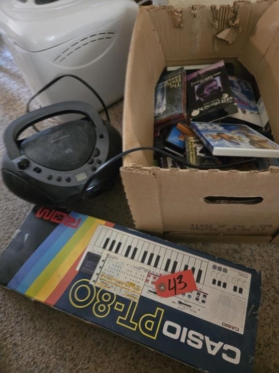 Small Stereo, Dvds, VHS, Keyboard