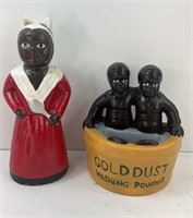 MAMMY CAST IRON BANK & GOLD DUST WASHING POWDER