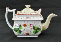 Staffordshire Pearlware Strawberry Teapot