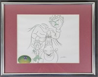 Disney Viiiains Production Art Signed By Artist