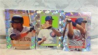 3 elite series holographic 5 inch trading cards