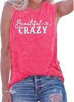 Womens Crazy Tank Country Top