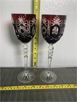 Red 9.5" tall goblets