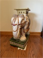 Ceramic elephant garden seat
