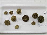 TRAY: ASST. US MILITARY BUTTONS