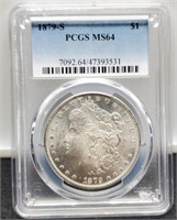 1879-S Slab Morgan Silver Dollar PCGS MS64