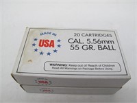 28 CARTRIDGES 5.56 CAL 55 GR. BALL