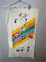 Vintage Snoopy Charlie Brown Beach Towel