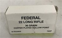 FEDERAL 22 LR 36GR CP HP 50 ROUNDS