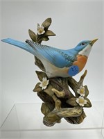 VINTAGE HOMECO BLUE BIRD PORCELAIN FIGURINE