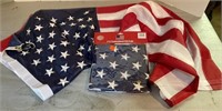 (2) 3ft X 5ft Embroidered US Flags