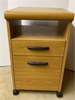 Manufactured Wood File Cabinet on Casters