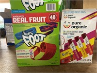 Fruit by the foot & pure organic fruit bars